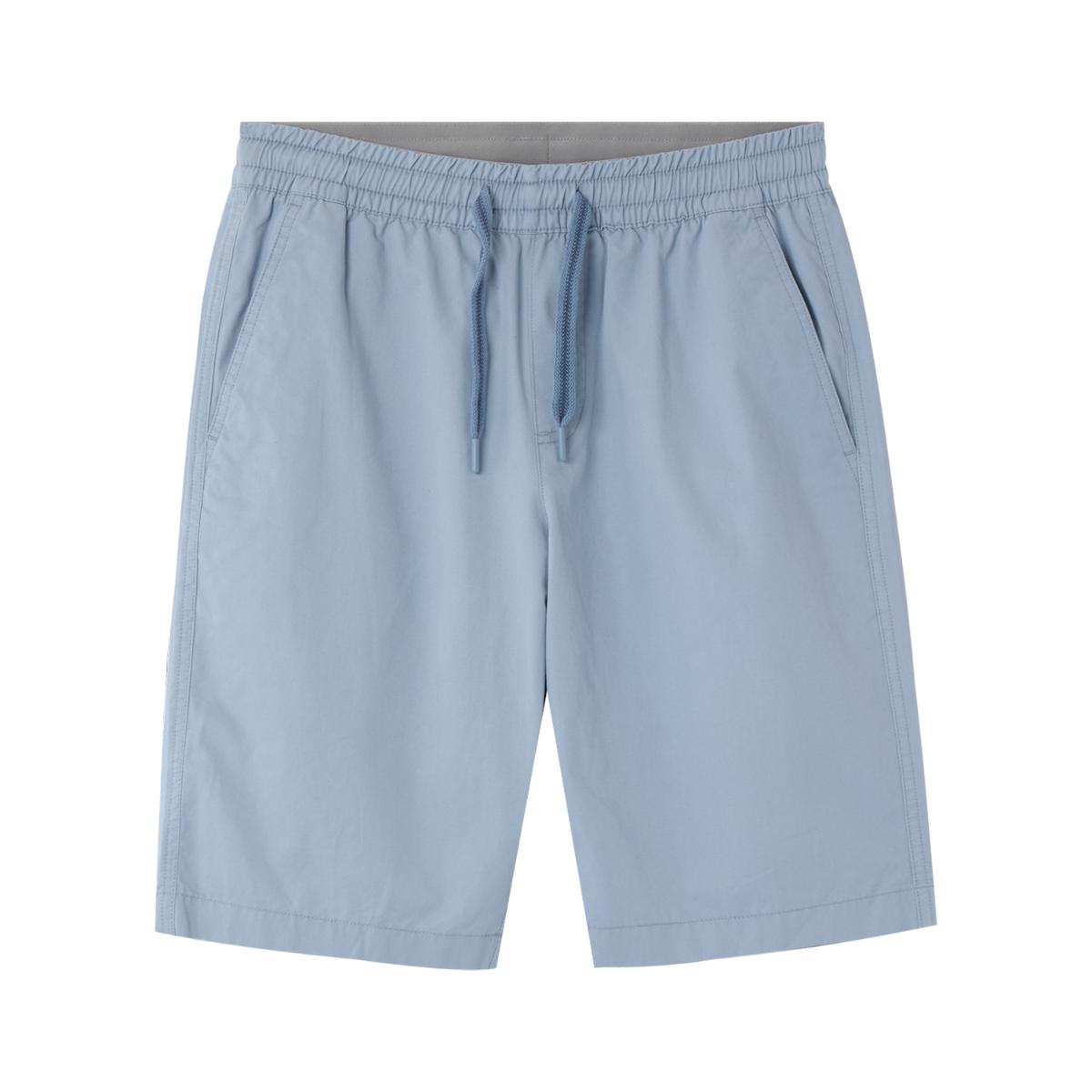 Cotton Twill Mid Rise Slim Triple Elastic Waist Bermuda