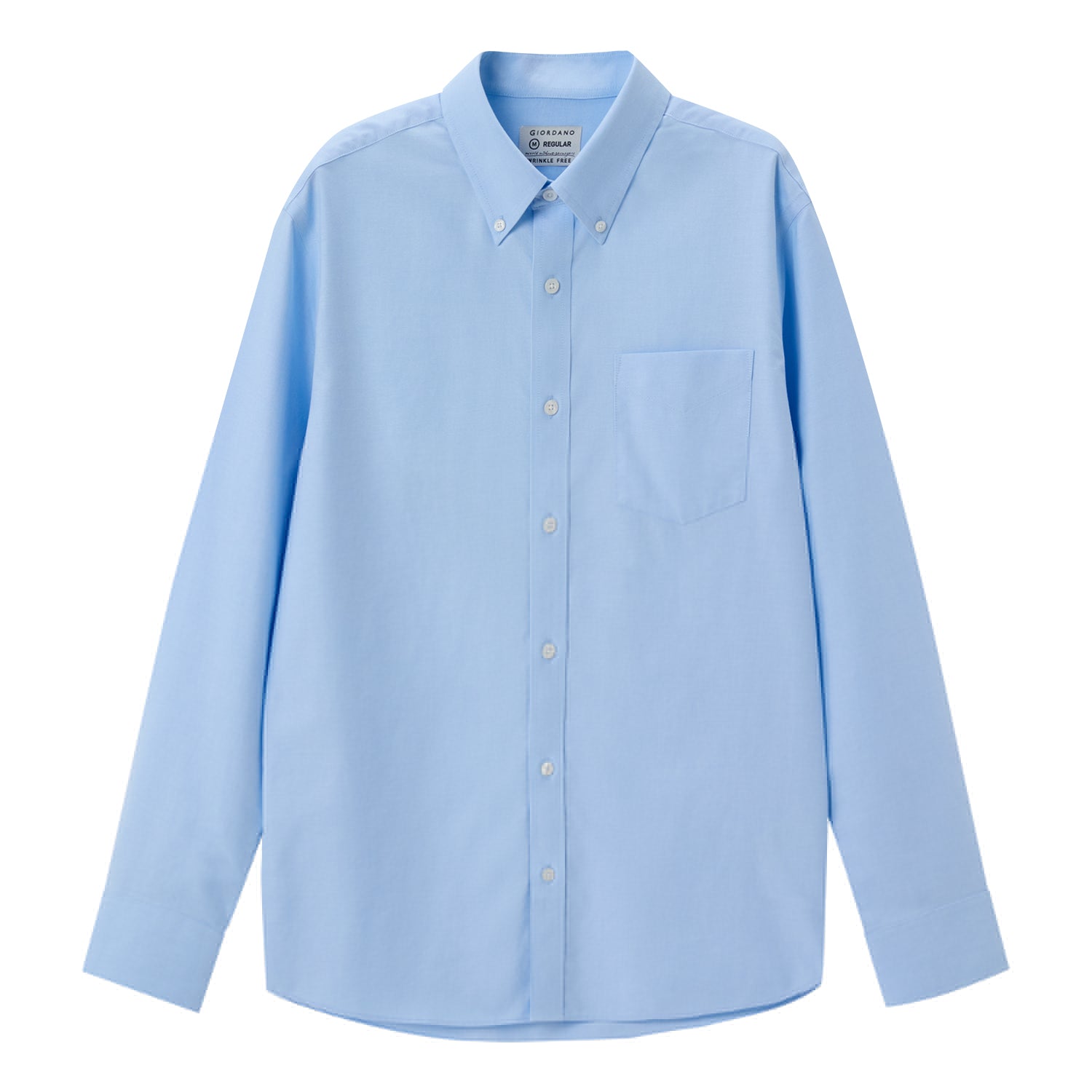 Men's Wrinkle-Free Cotton Oxford Long Sleeve Shirt
