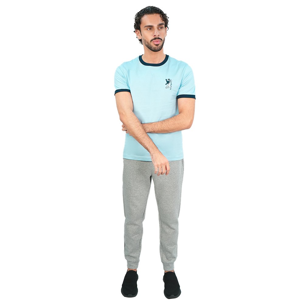 Men's Slim Cotton Crew Neck Embroidery Tee