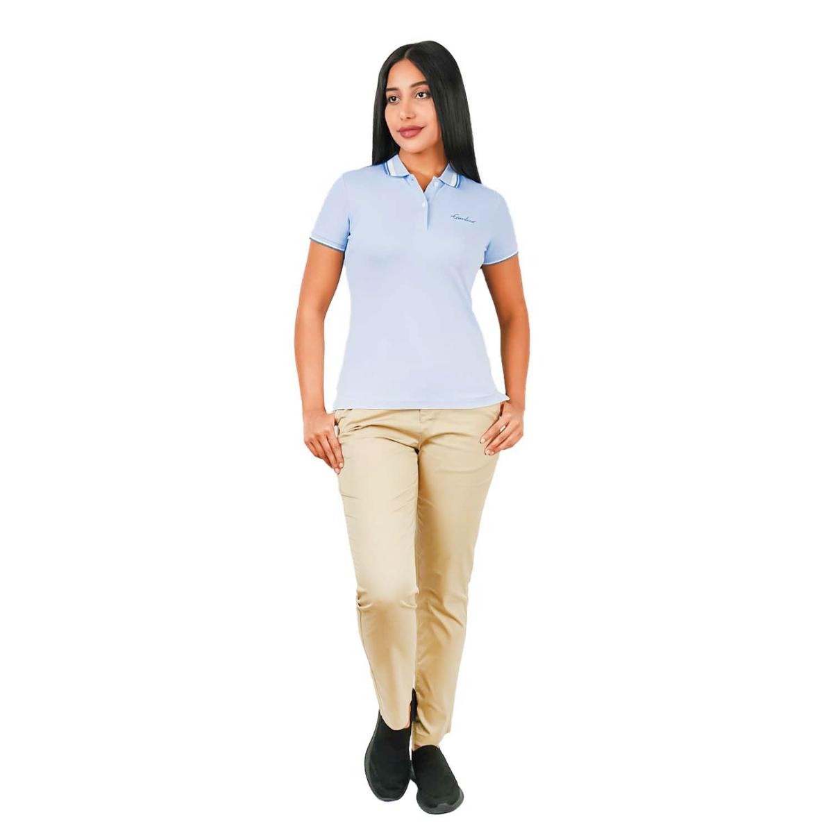 Women's Classic Cotton Pique Polo - Slim Fit, Embroidered Detail