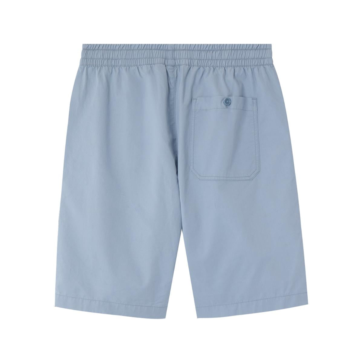 Cotton Twill Mid Rise Slim Triple Elastic Waist Bermuda