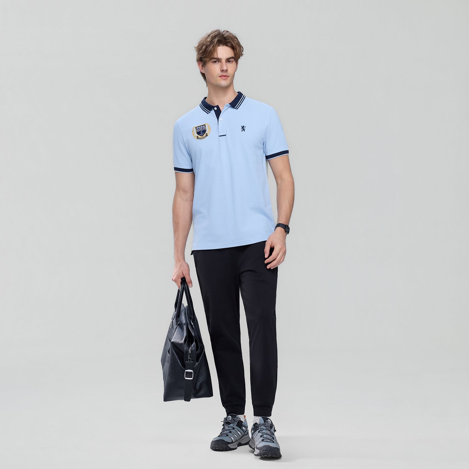 Men's Cotton Slim Fit Polo With Embroidery
