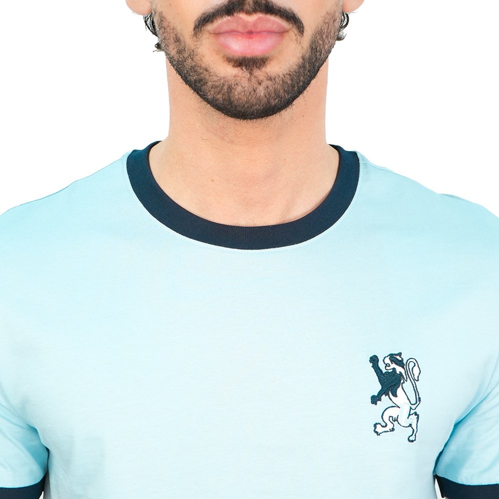 Men's Slim Cotton Crew Neck Embroidery Tee
