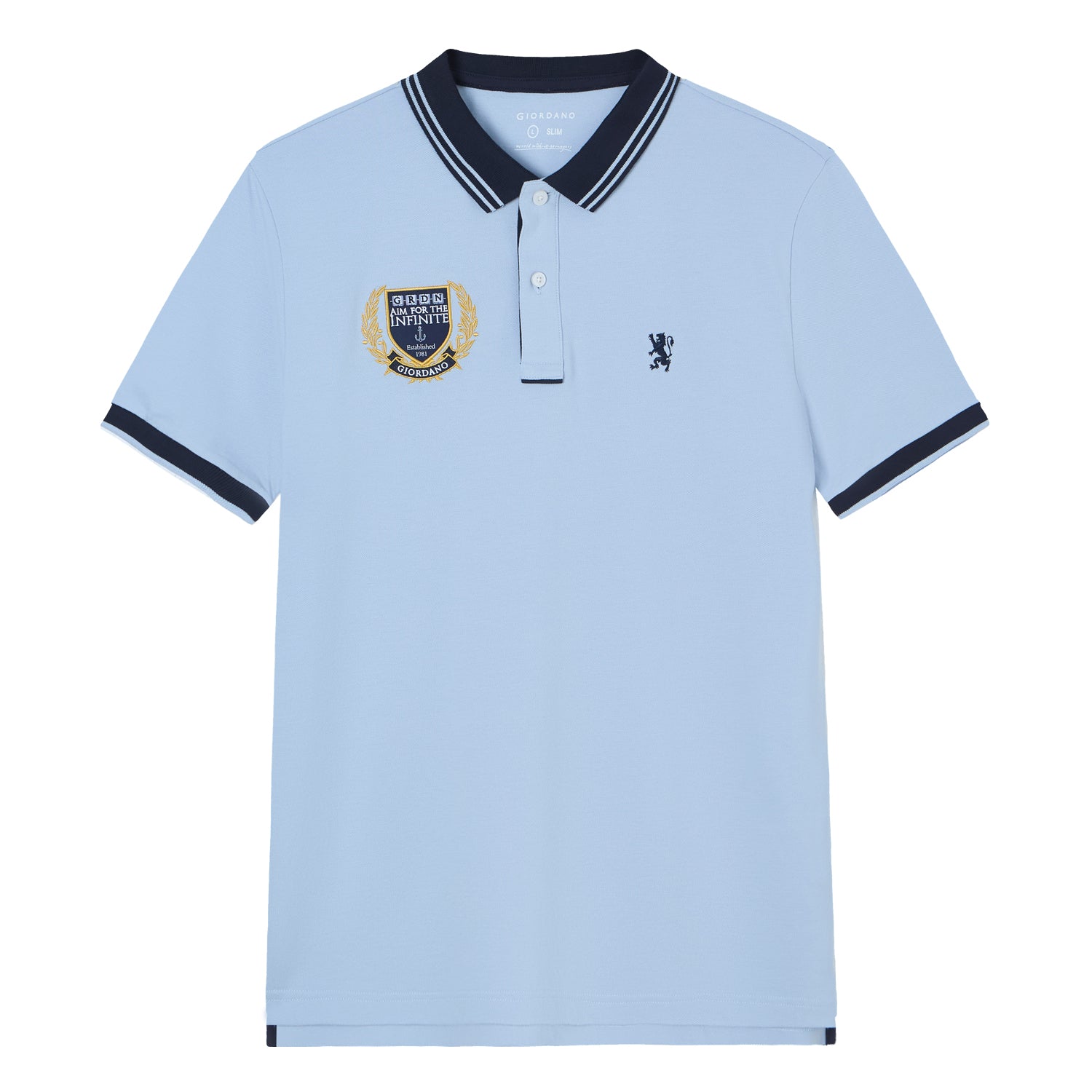 Men's Cotton Slim Fit Polo With Embroidery