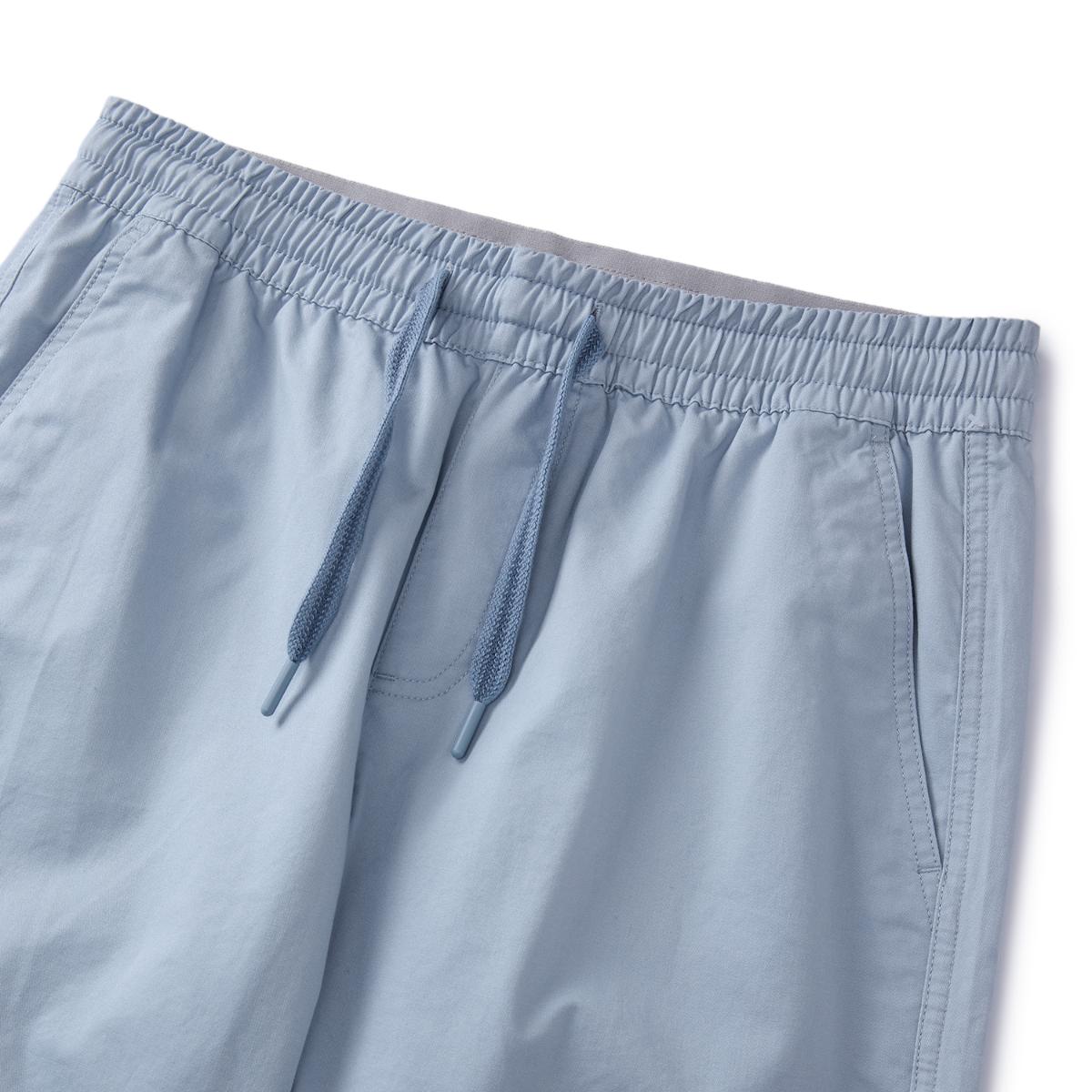 Cotton Twill Mid Rise Slim Triple Elastic Waist Bermuda