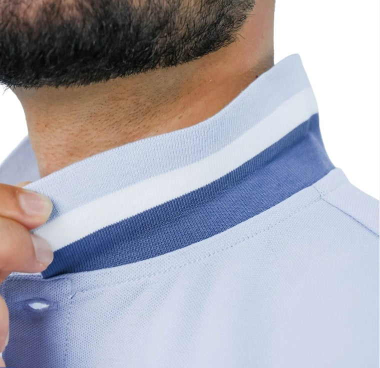 Men's Slim Fit Cotton Short Sleeve Napoleon Polo