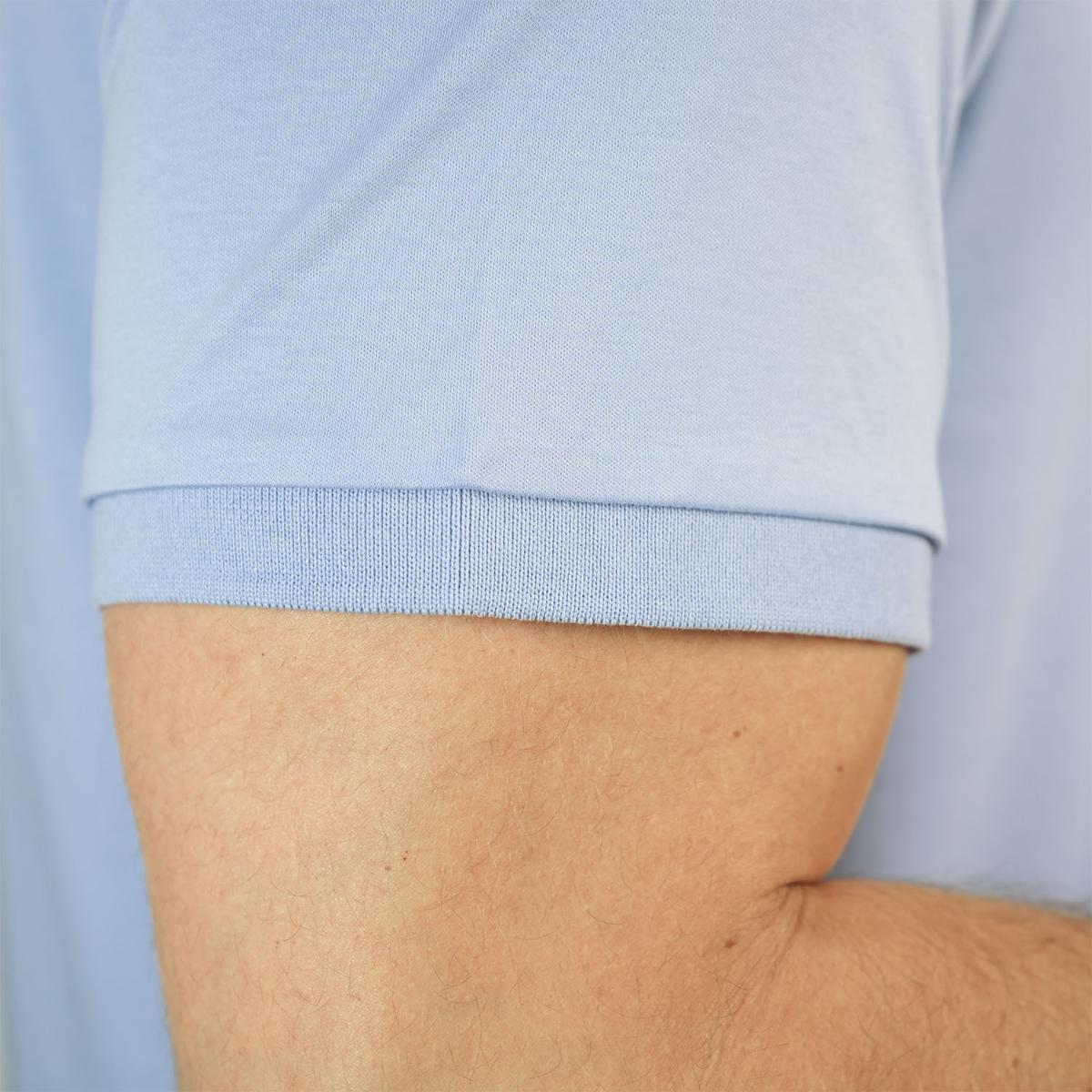 Cotton Interlock Flat Knit Color Short Sleeve Slim Embroidered Solid Polo (Liquid Touch)