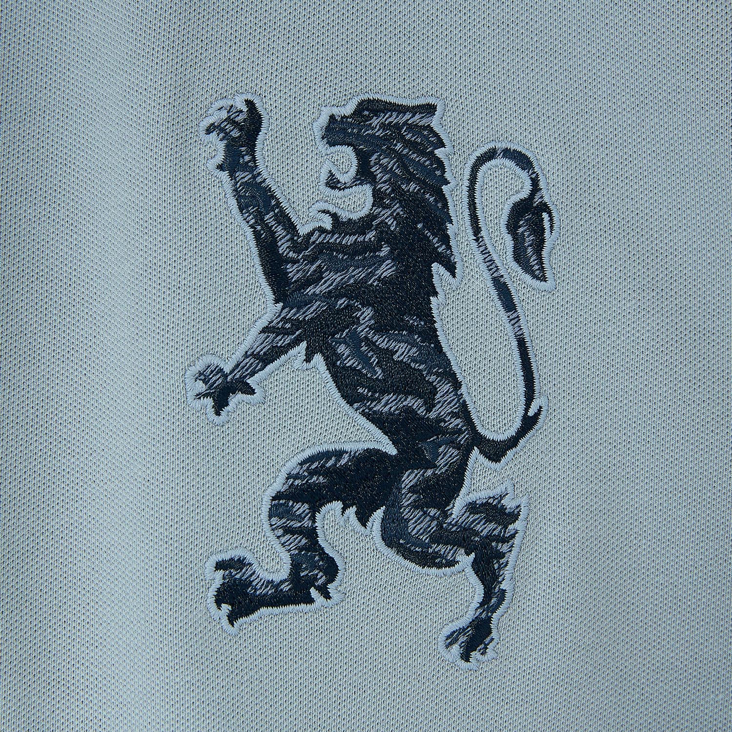 Men's 3D Lion Polo: Slim Fit, Bold Embroidery, Premium Pique