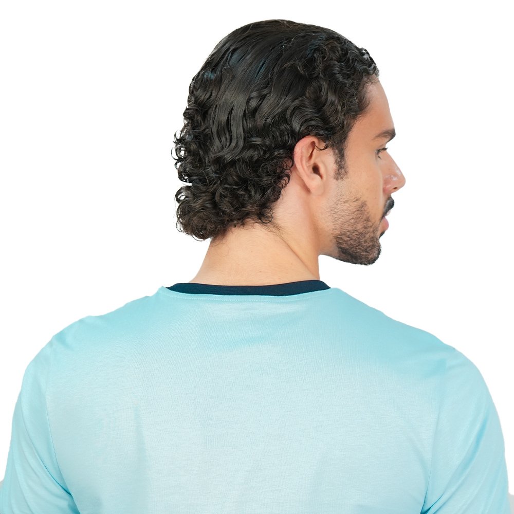 Men's Slim Cotton Crew Neck Embroidery Tee