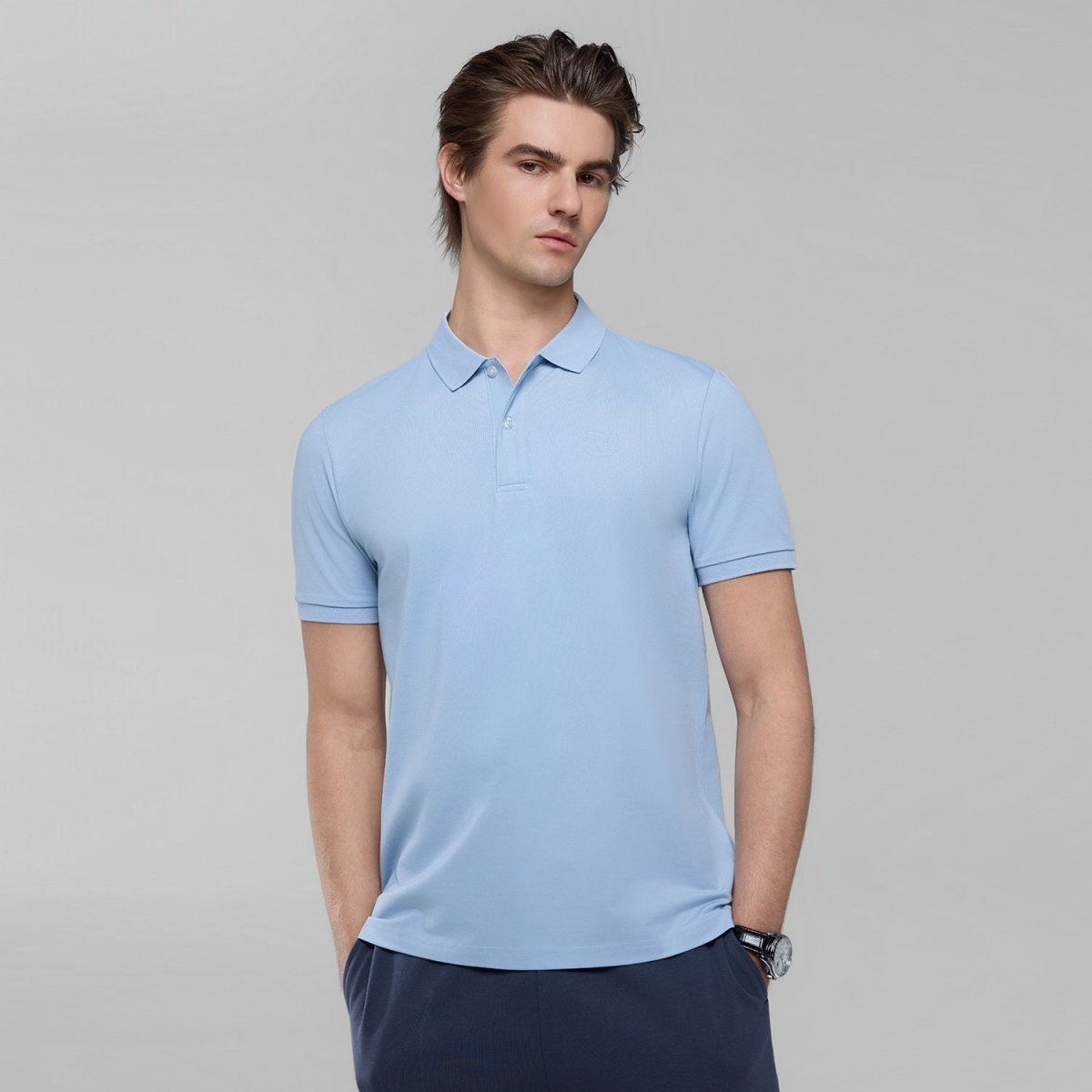 Men Slim Stretch Silk Touch Polo