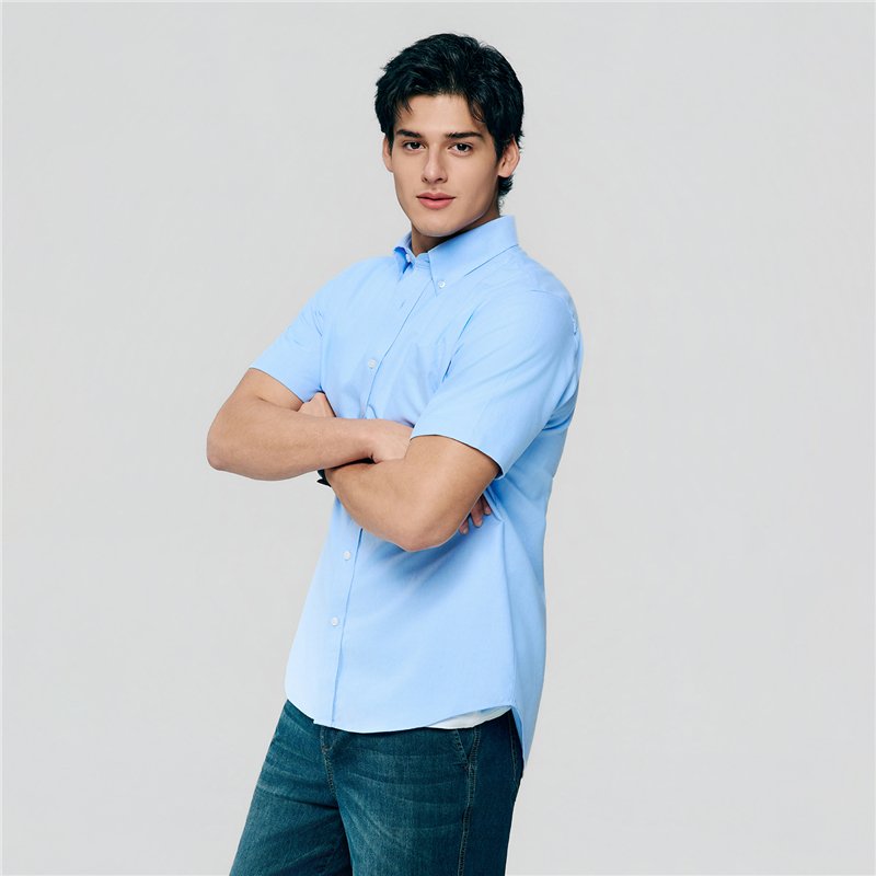 Men's Half Sleeve Wrinkle Free Shirt