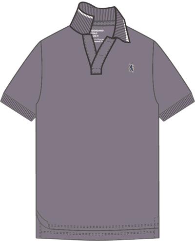 Men Slim Fit Cotton Lycra Pique Flat Knit Collar Embroidered Solid Polo