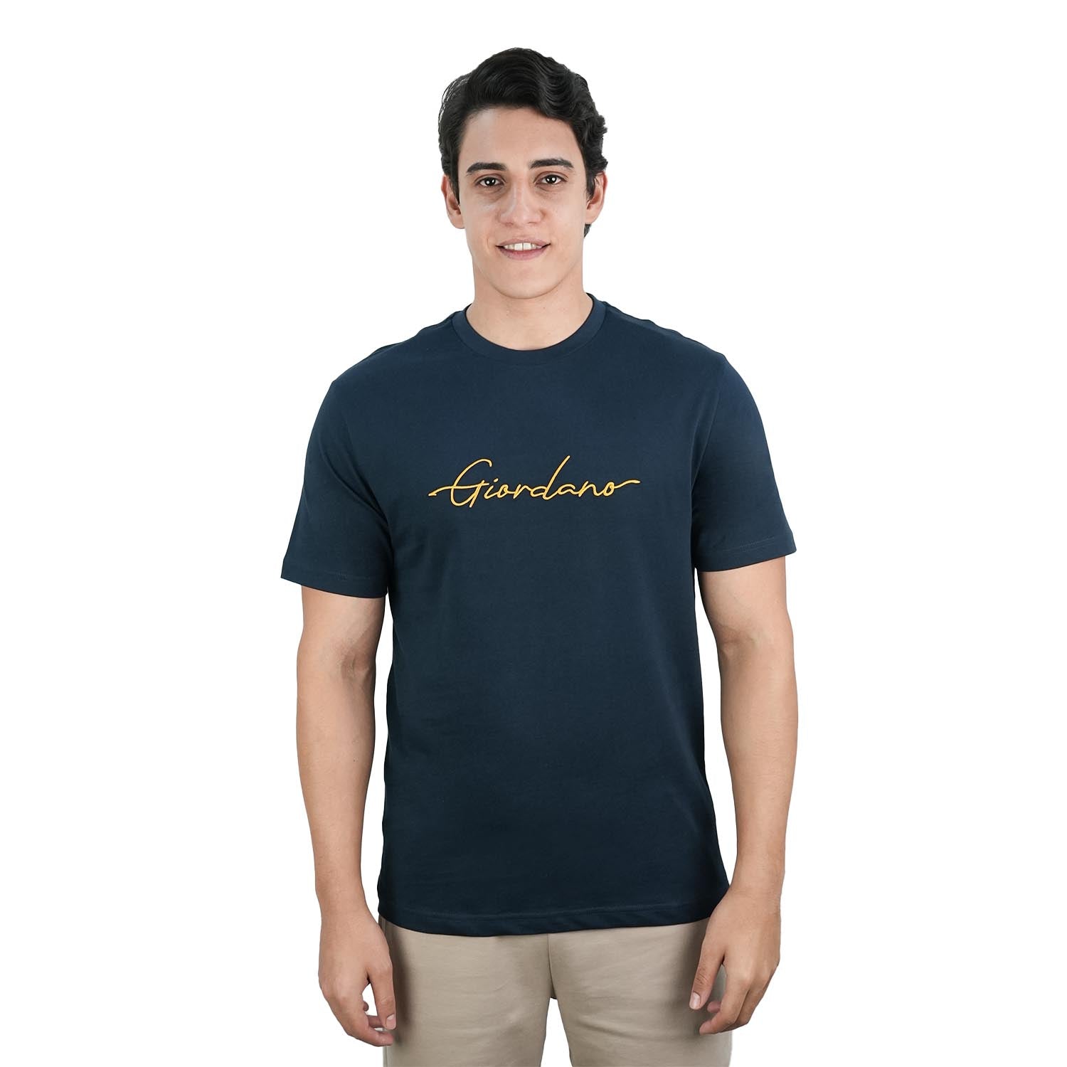 Men's Slim Fit Cotton Signature Print Tee