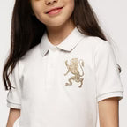 Kids' Lion Polo: 3D Embroidery, Comfort Piqué, Classic Style