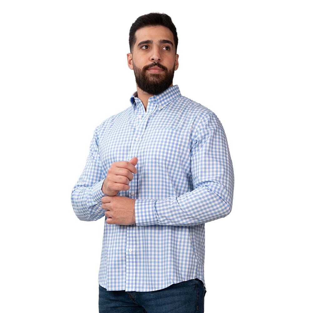 Men's Wrinkle-Free Long Sleeve Cotton Oxford Shirt