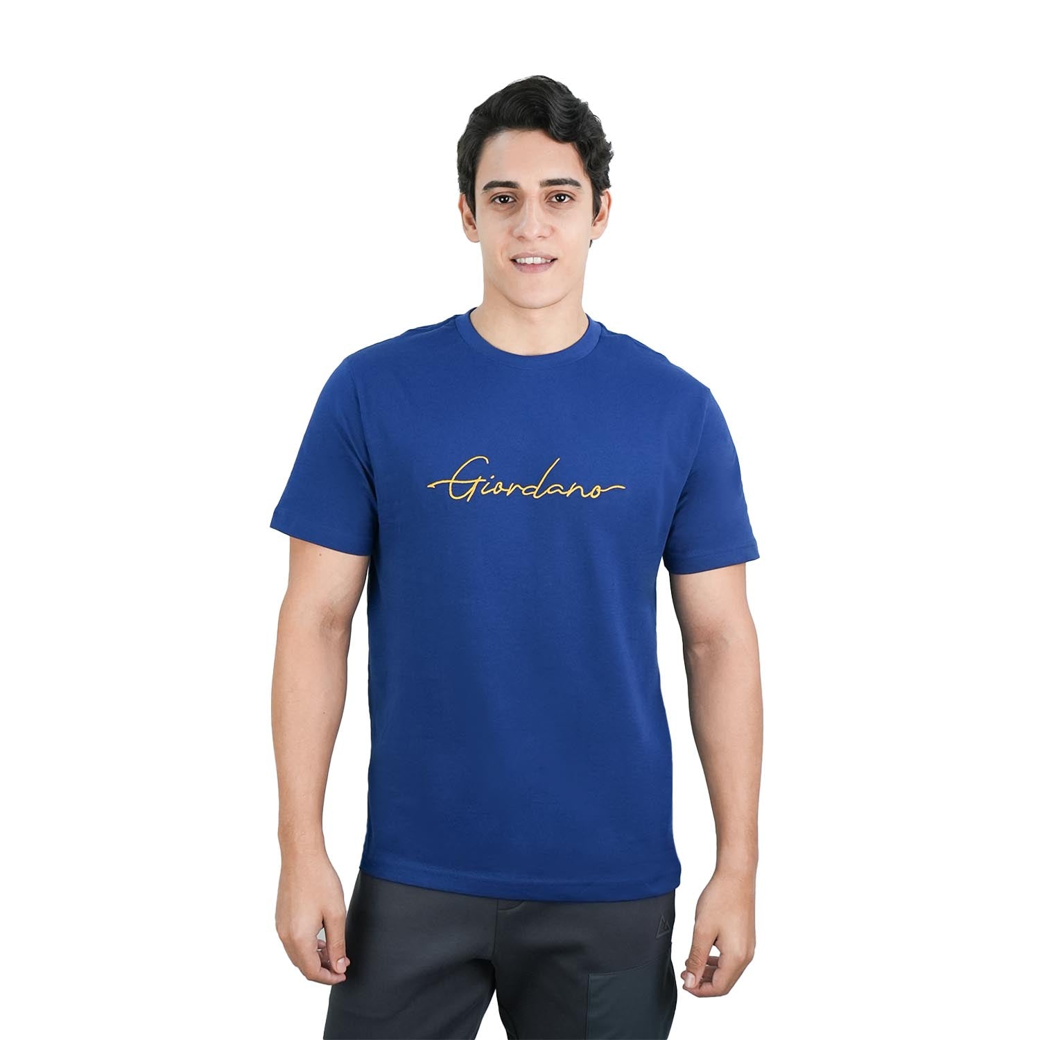 Men's Slim Fit Cotton Signature Print Tee