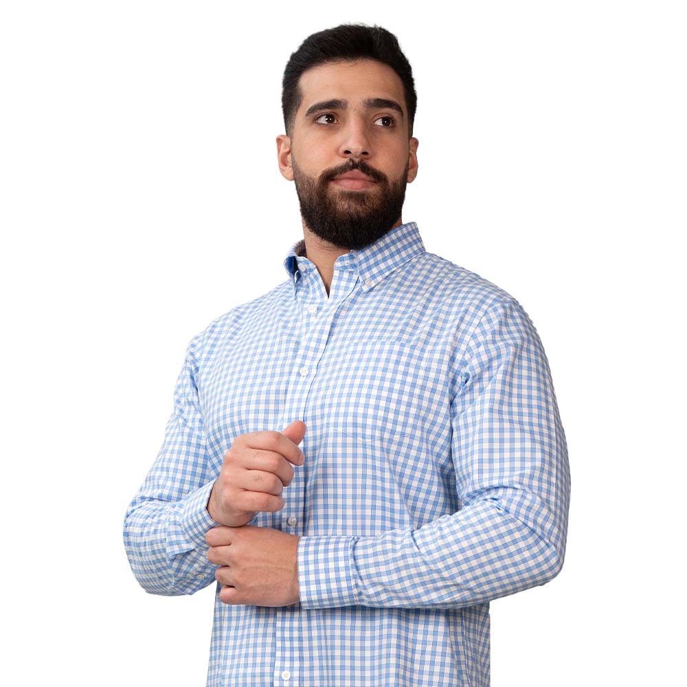 Men's Wrinkle-Free Long Sleeve Cotton Oxford Shirt