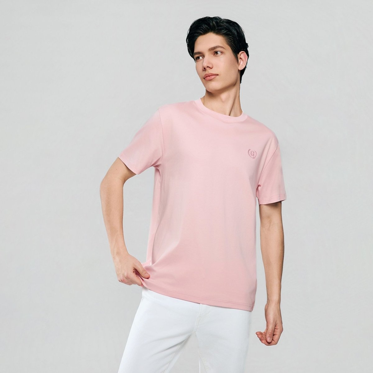 Men's Slim Fit Liquid Touch Cotton Crew Neck Tee