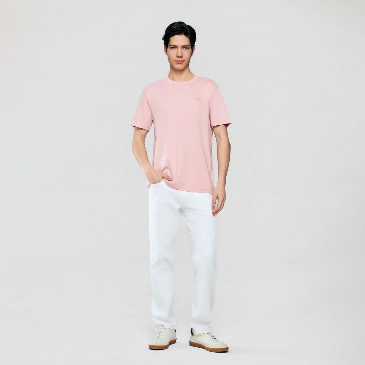 Men's Slim Fit Liquid Touch Cotton Crew Neck Tee