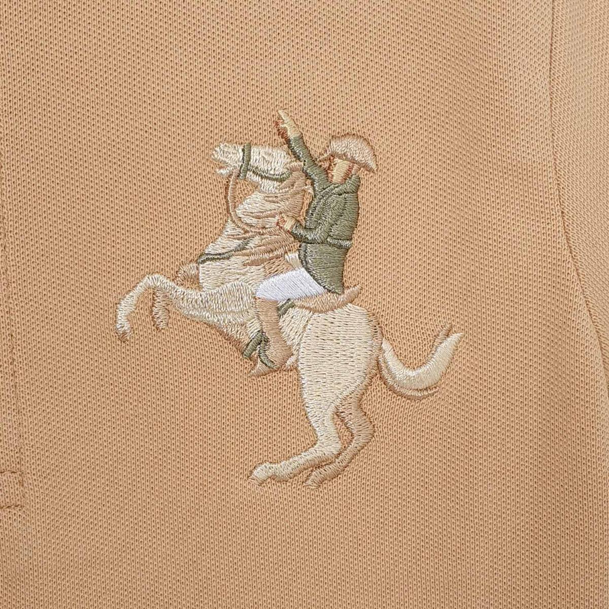 JUNIOR Cotton/Lycra Pique Knitted Collar Short Sleeve Slim Embrdry Bold Polo