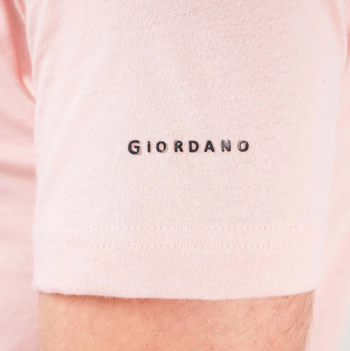 Men's Giordano Cotton Crewneck Slim Fit Tee - Short Sleeve