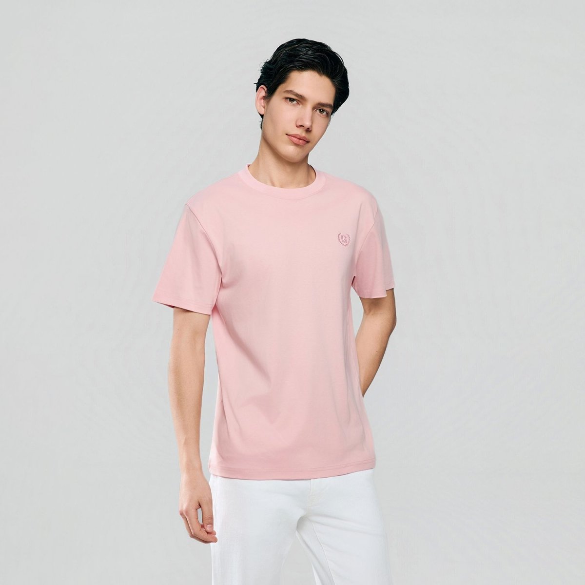 Men's Slim Fit Liquid Touch Cotton Crew Neck Tee