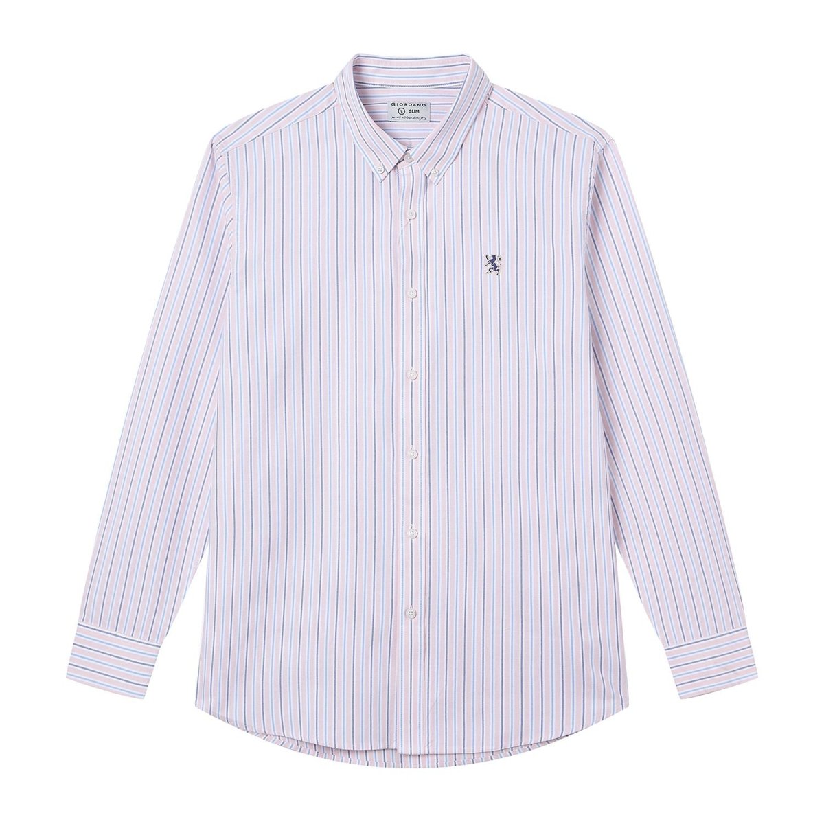 Men's Cotton Slim Oxford Shirt With Embroidery