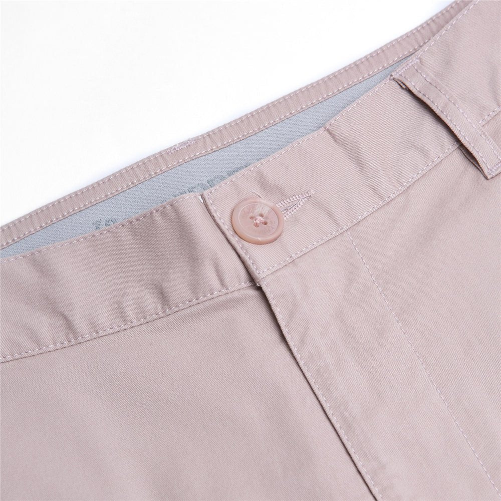 Men's Slim Twill Bermuda Shorts With Stretch Waist