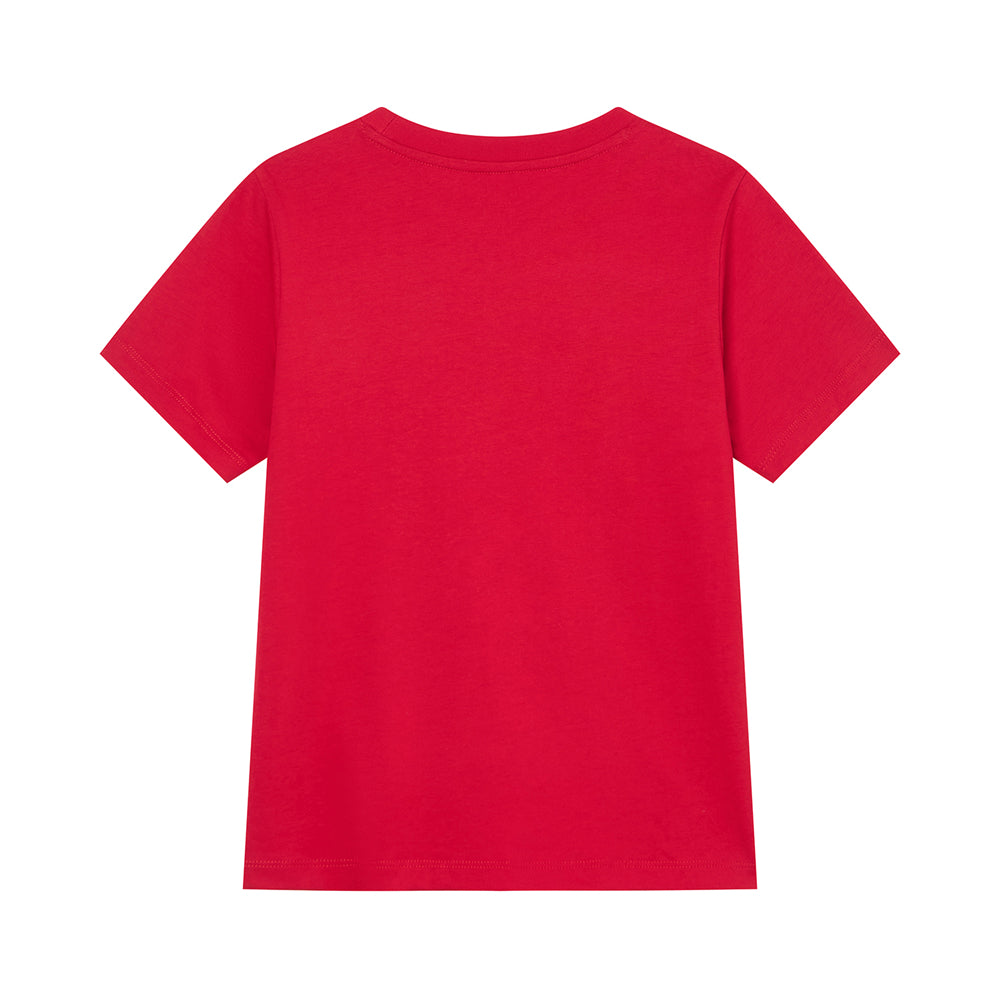 Kid's Regular Fit Cotton Crew Neck Printed Tee