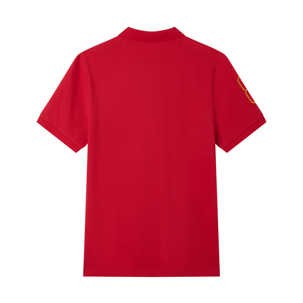 Men’s Slim Fit 3D Lion Lycra Pique Polo