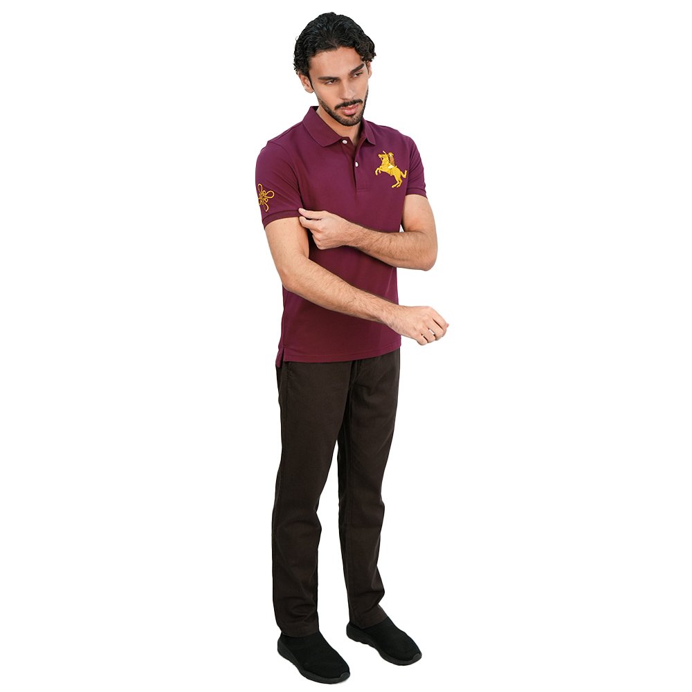 Men's Slim Pique Napoleon Embroidery Polo