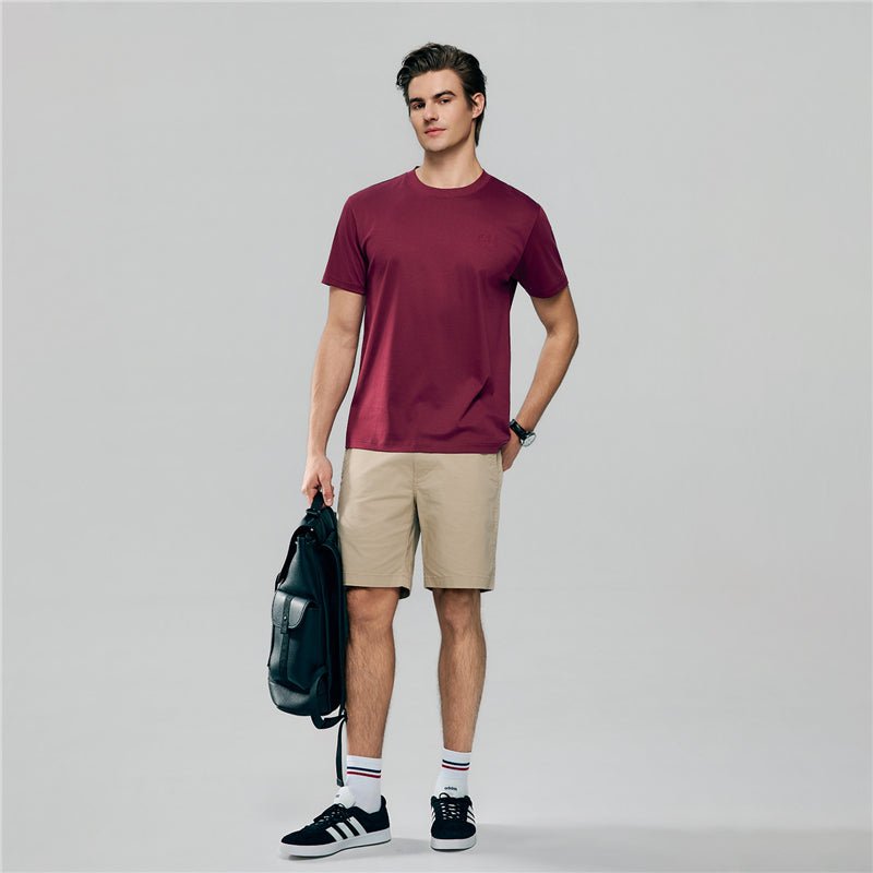 Men's Slim Fit Liquid Touch Cotton Crew Neck Tee