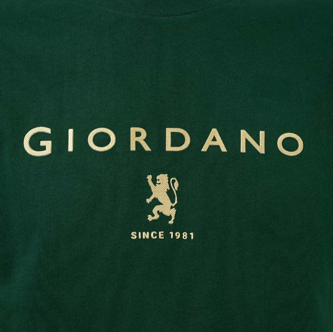 تي شيرت قطني جيرسي بطبعة نحيفة وأكمام قصيرة ورقبة دائرية