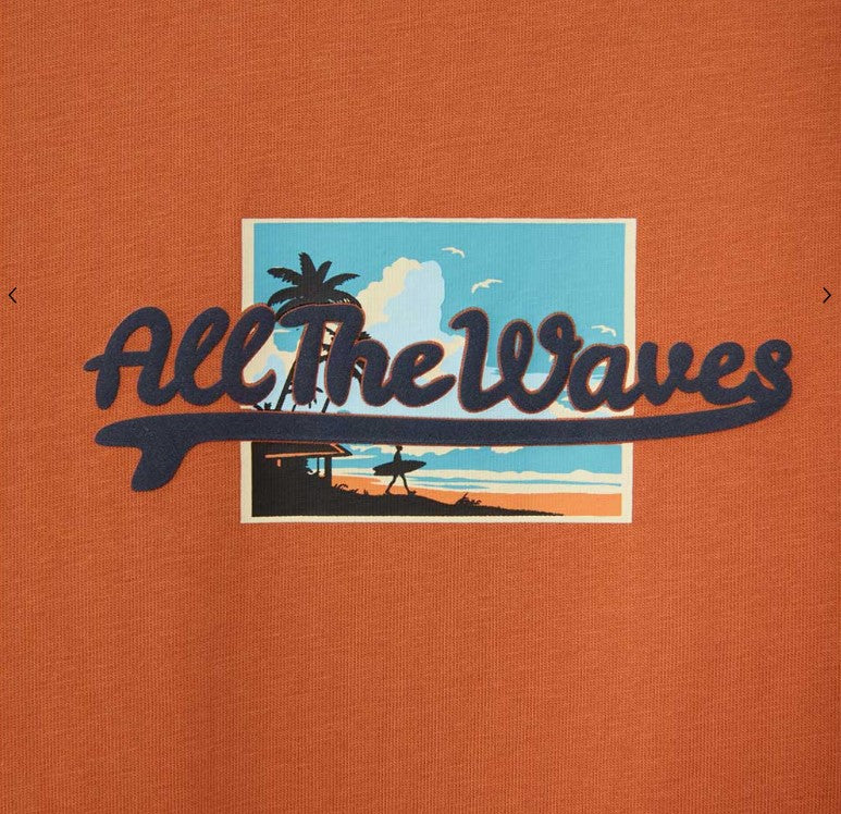 Men's Wave Print Jersey Print Tee