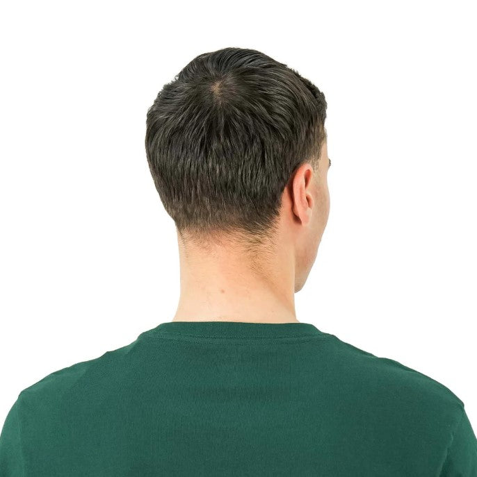 تي شيرت قطني جيرسي بطبعة نحيفة وأكمام قصيرة ورقبة دائرية