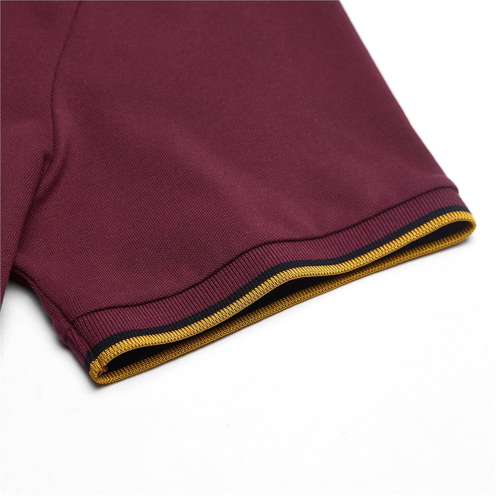 Men’S Slim Pique Polo With Contrast Collar & Signature Embroidery
