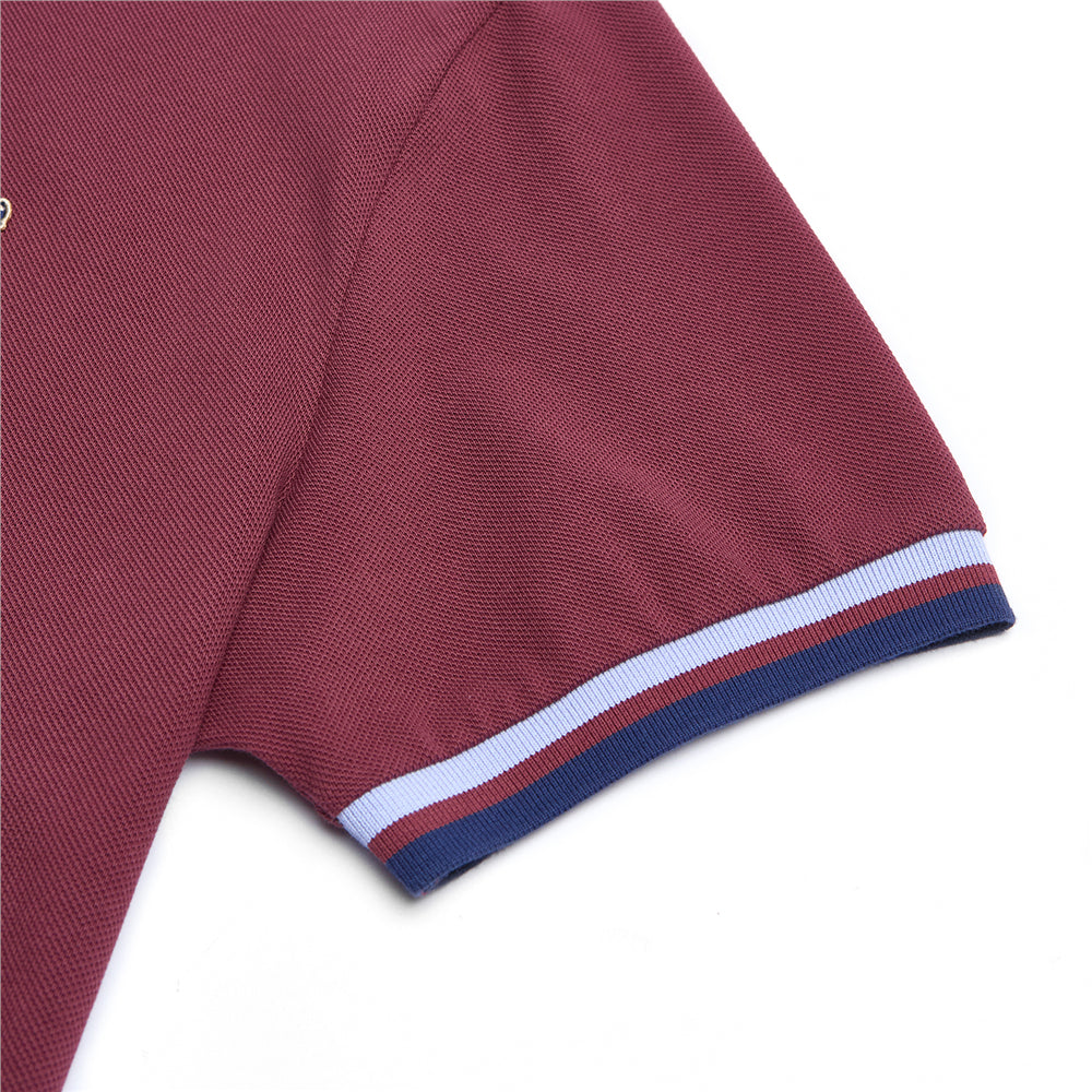 Men's Cotton Slim Performance Polo With Small Lion Embroidery