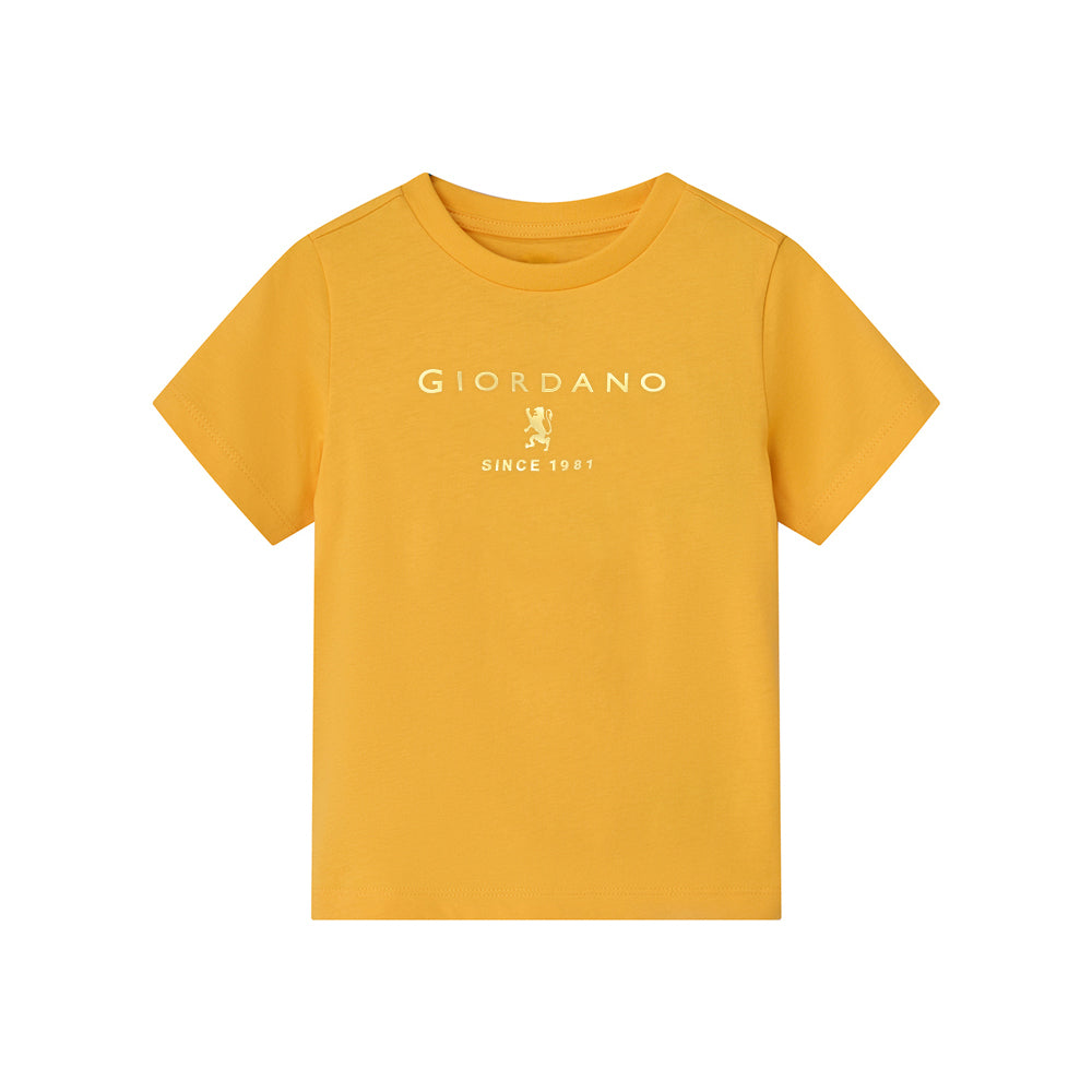 Kid's Regular Fit Cotton Crew Neck Printed Tee