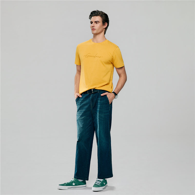 Men’s Slim Fit Cotton Signature Print Tee