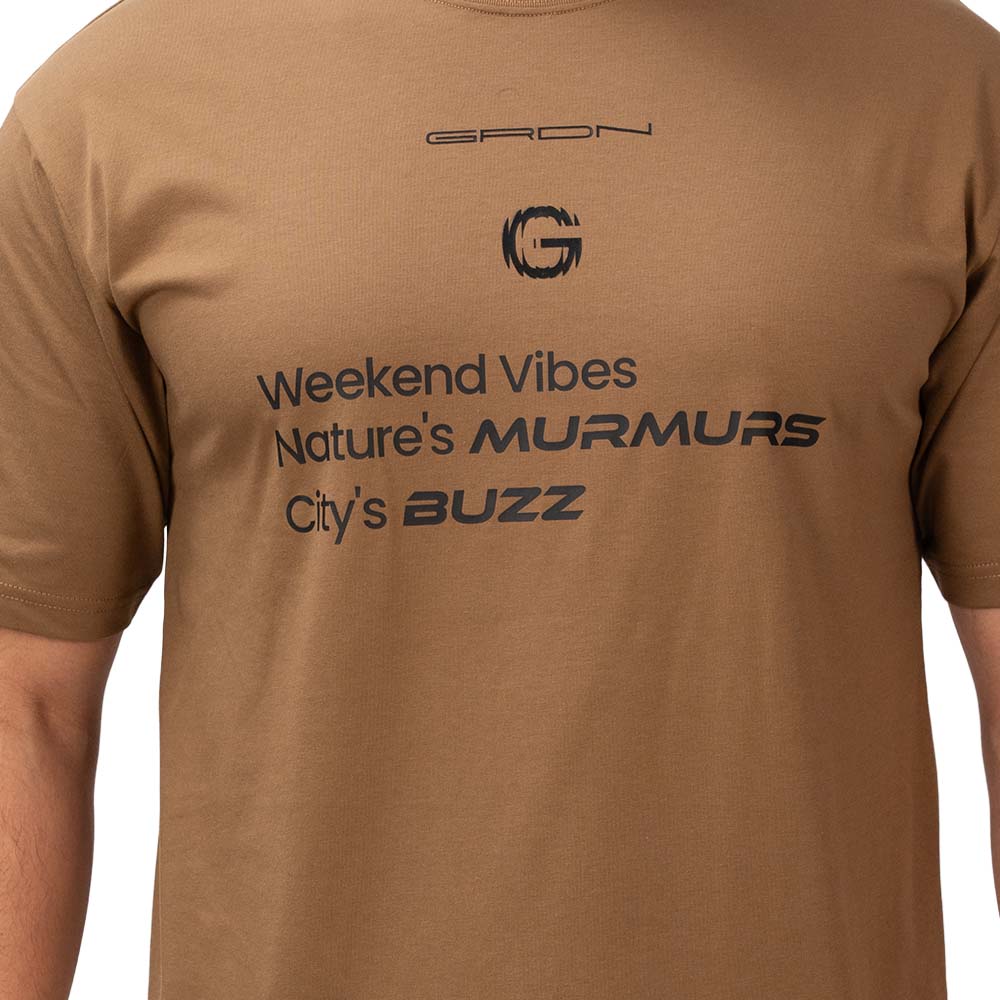 Men's Relaxed Fit Printed Crew Neck Cotton Tee