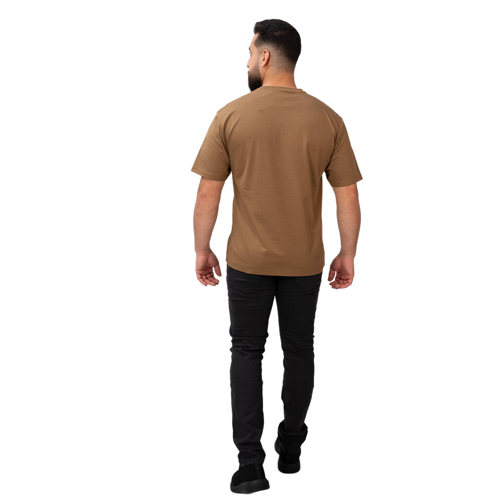 Men's Relaxed Fit Printed Crew Neck Cotton Tee