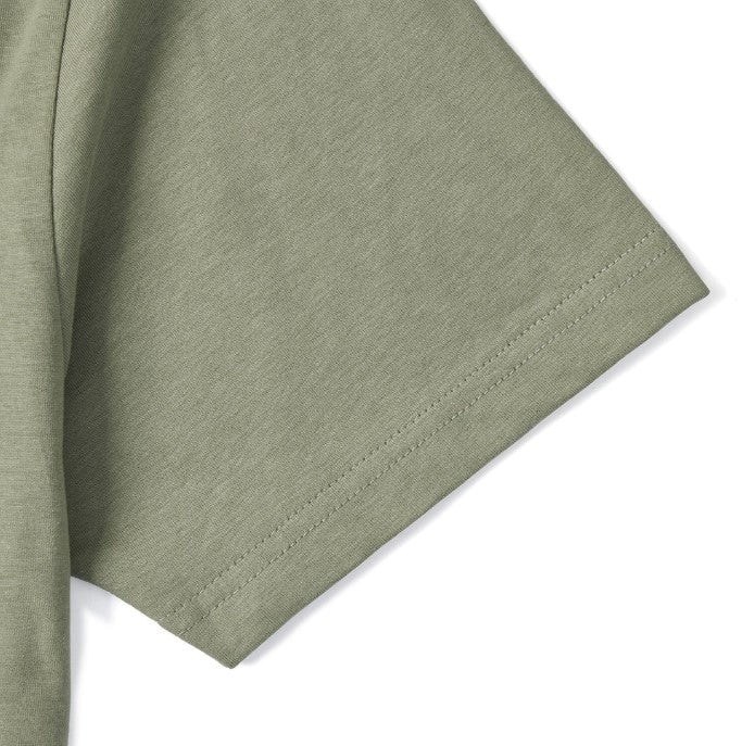 تي شيرت قطني جيرسي بطبعة نحيفة وأكمام قصيرة ورقبة دائرية