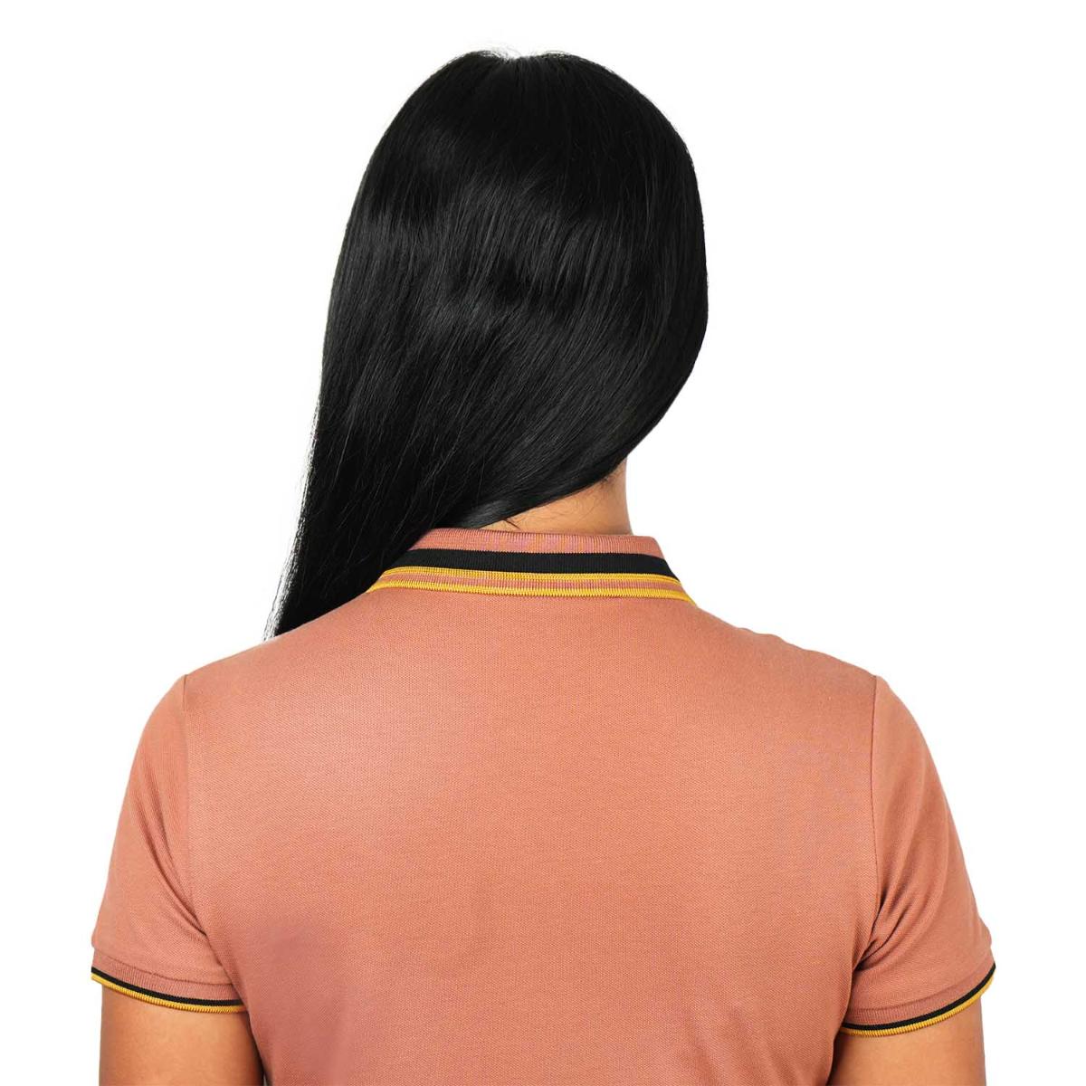 قميص بولو نسائي كلاسيكي من القطن بيكيه - قصة ضيقة، تفاصيل مطرزة