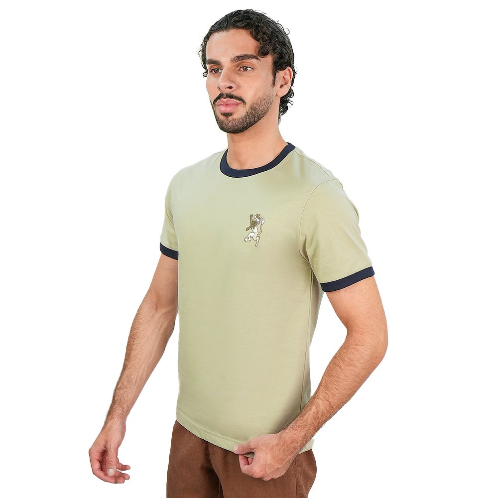 Men's Slim Cotton Crew Neck Embroidery Tee