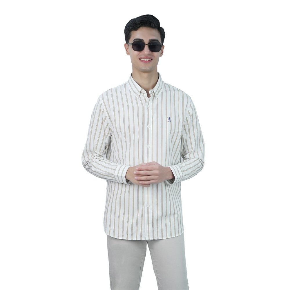 Men's Cotton Slim Oxford Shirt With Embroidery