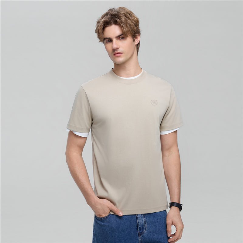 Men's Slim Fit Liquid Touch Cotton Crew Neck Tee