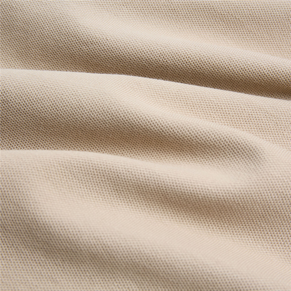 Men's Slim Fit 3D Lion Embroidery Lycra Pique Polo