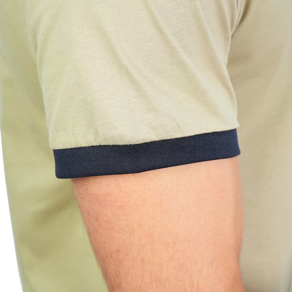 Men's Slim Cotton Crew Neck Embroidery Tee