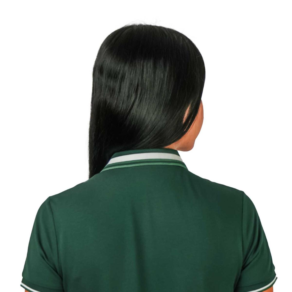 قميص بولو نسائي كلاسيكي من القطن بيكيه - قصة ضيقة، تفاصيل مطرزة