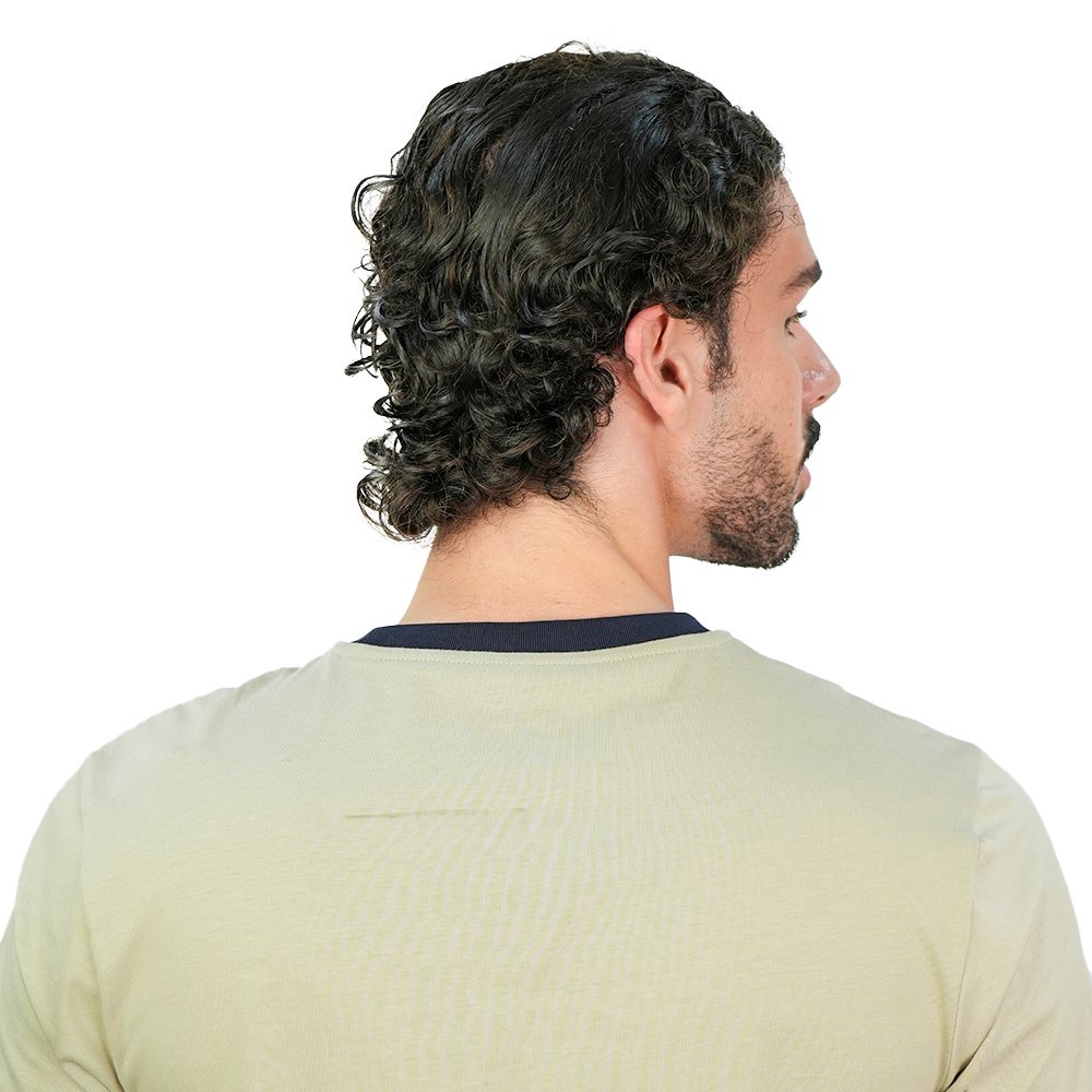 Men's Slim Cotton Crew Neck Embroidery Tee